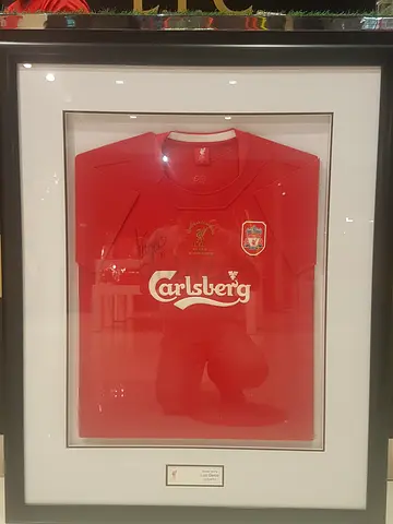 Framed Signed Liverpool FC Jersey – Luis García | UEFA Champions League 2005 Istanbul | Collector's