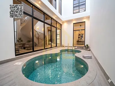 Corner villa, two floors and roof, private pool, large area 6100 sq ft built and 5000 sq ft land, new and unique design