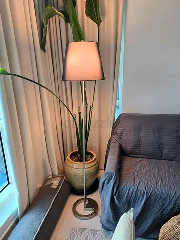 IKEA Floor Lamp with Built-in Dimmer and 3 LED Bulbs