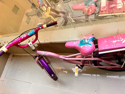Pink Kids Bicycle with Training Wheels - Good Condition