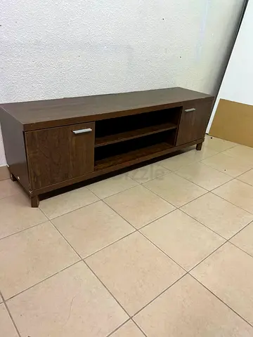 Wooden TV Stand / Entertainment Unit with Storage - Dark Brown