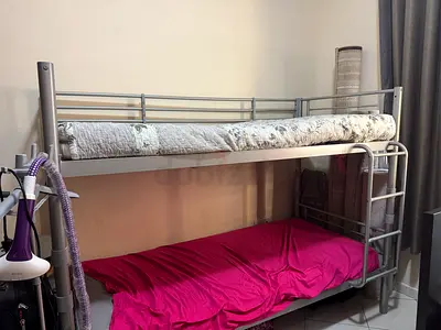 Metal Bunk Bed Frame with Ladder - Good Condition