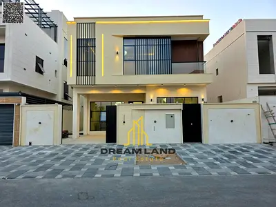Villa for sale in Ajman | Al Helio 2 area | 4 bedrooms, majlis, 2 living rooms, and maid's room | Freehold ownership for all nationalities | Price inc