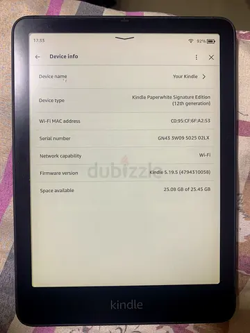 Amazon Kindle Paperwhite Signature Edition (12th Gen) - 25.08 GB of 25.45GB, Wi‑Fi - excel.condition