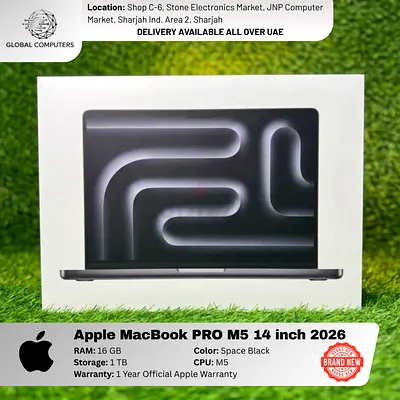 Apple Macbook Pro M5 14 inch 2026 16GB 1TB Space Black Brand New Sealed