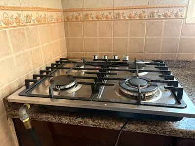 Built-in Stainless Steel 4-Burner Gas Hob - Used, Works Fine