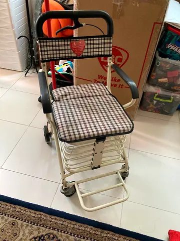 Wheel Chair with grocery basket
