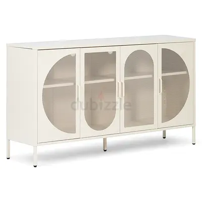 Amelia Metal Storage Cabinet with 4 Mesh Doors