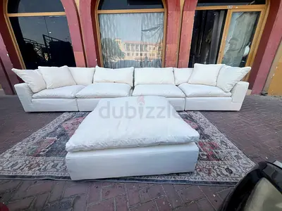 Marina Home Luscious feather 🪶 filled modular sofa with footstool