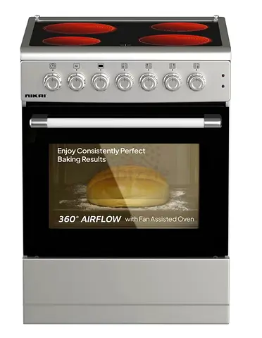 Nikai 60cm Electric Ceramic Cooker with Fan Oven - Good Working Condition