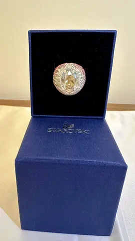 Swarovski statement cocktail ring with large crystal