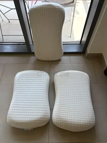 4 IKEA KLUBBSPORRE Memory Foam Pillows + 2m × 2m Duvet