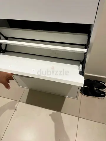 Modern White Shoe Storage Cabinet