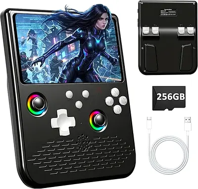 Portable Retro Handheld Game Console with 256GB SD, Dual Joysticks