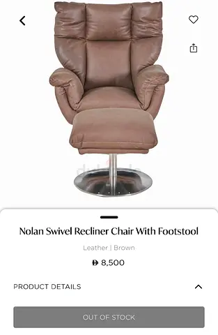 Selling high quality Marina Home Nolan Swivel Recliner Chairs with footstool