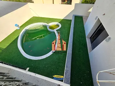 Swimming pool 4 Bed room All Master room 2 Hall Majlis balcony maids room gardan 120k