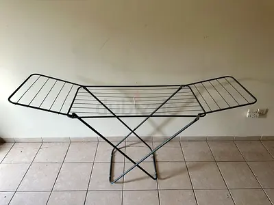 Foldable Clothes Drying Rack - Metal, Lightweight, Good Condition