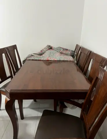 Solid Wooden 6-Seater Dining Set