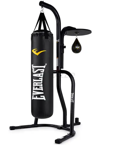 Everlast freestanding punching bag set with speed ball - used