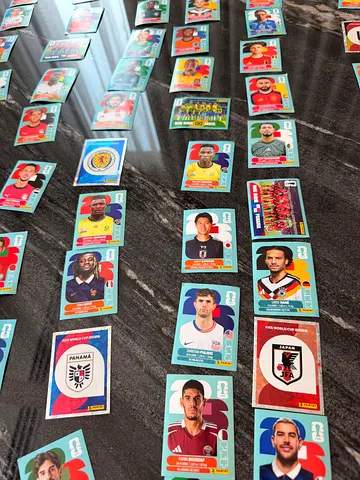 Collection of Football panini 2026 Stickers - 125 pieces Various Players