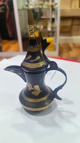 Small Vintage Brass Dallah Coffee Pot -9x12cm