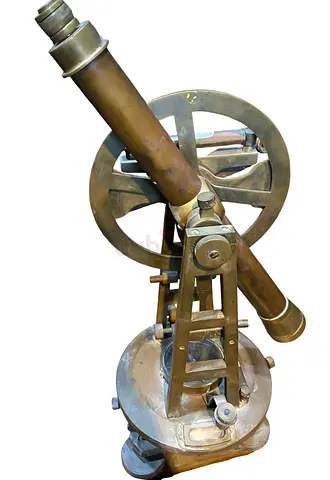 Antique Brass Theodolite / Survey Transit - Decorative Collectible