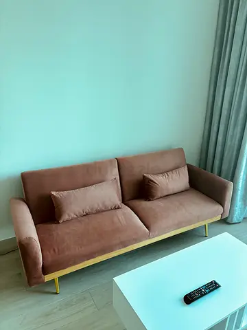 Velvet sofa bed for sale, bought one year ago