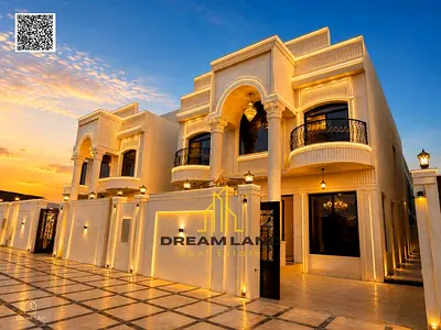 Luxury classic villa for sale in Al Helio 2 – Ajman | Full stone facade | Price includes registration and ownership fees