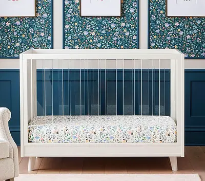 Pottery Barn Sloan Acrylic Convertible Baby Crib + Conversion Kit