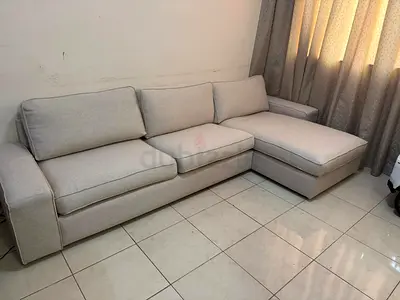 4_ Seater IKEA Kivik L Shape Sofa Beige Excellent Condition