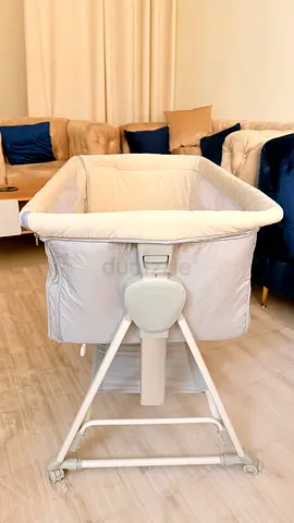 Lightweight bedside bassinet / newborn cradle - neutral beige
