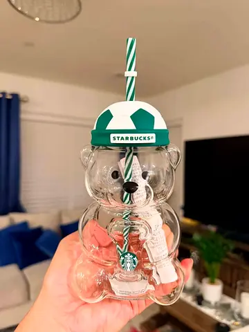 Starbucks Football Glass Bearista Cold Cup