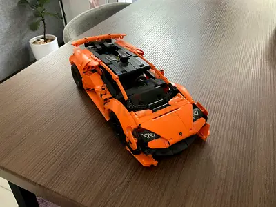 Orange sports car building set (complete model) - used