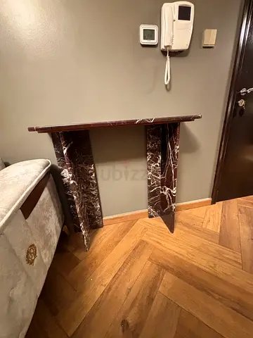Natural roza lavanto Marble Console Table - Narrow Entryway Table