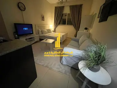 A golden opportunity! Luxurious, fully furnished studio apartment for monthly rent in Al Yasmin Towers, Al Jurf 2, Ajman ✨