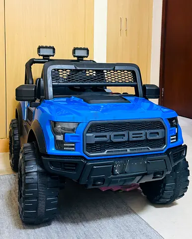 Blue Electric Ride-On Toy Car for Kids - 2 Seater, Good Condition