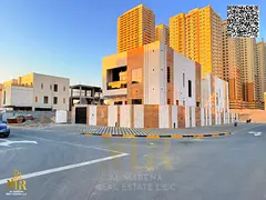 Corner villa behind Mohammed Bin Zayed Rd, 2 floors, 5 master bedrooms, price includes all fees, pri