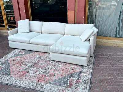 Crate&barrel lounge deep L shape sofa
