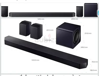 Samsung Q-series Soundbar, Q990F, 11.1.4 ch, Subwoofer & Rear Speaker, True 11.1.4ch Full Surround,
