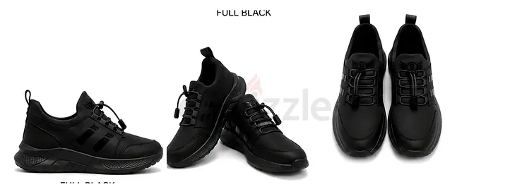 Black casual sneakers - lightly used, size not specified