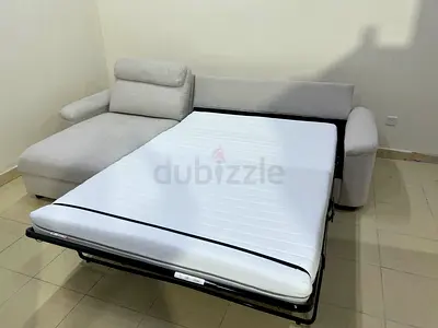 IKEA Lidhult L Shape Sofa Bed Beige