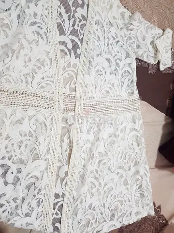 White Lace Dress / Tunic - Lightweight, Size Approx S/M splash