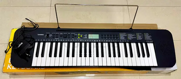 Casio Keyboard - CTK240 + Casio power Adapter
