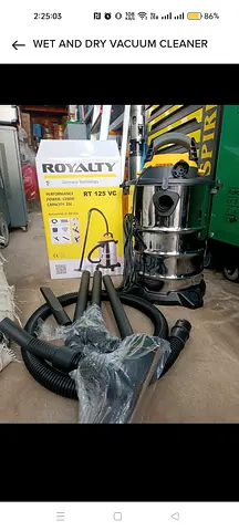 Royalty Wet & Dry Vacuum Cleaner RT 125 VC - Stainless Steel, New