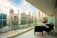 Burj Khalifa View 2BR | High Floor | Business Bay | Fully Furnished | All Bills Included
