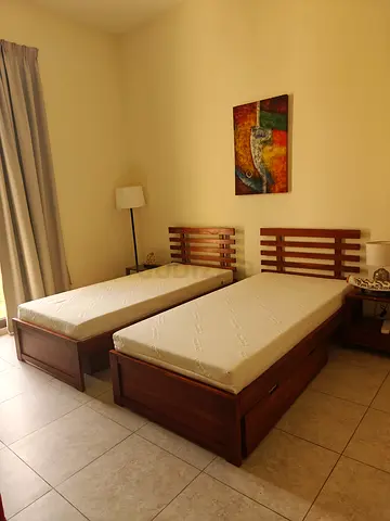 Single Wooden bed with mattress