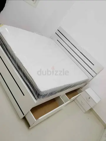 White King Size Bed With Storage and Medical Mattress Pillow Top