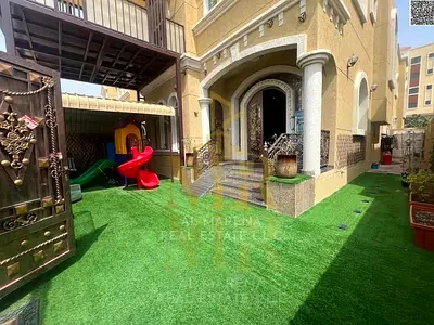 Luxury villa for sale in Al Muwaihat 3 | Area 3,014 sq ft | Two floors + roof | 5 master bedrooms | Majlis and living room | Maid's room | Kitchen | I