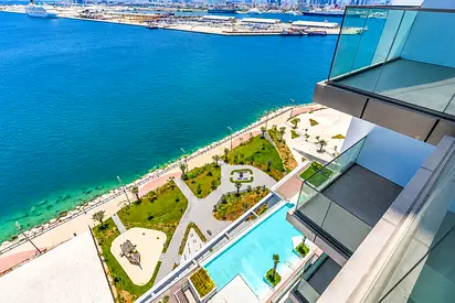 Premium 2BR + Maid’s|Stunning Sea View|High Floor