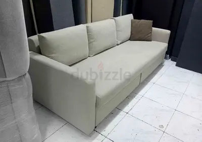 Comfortable 3 Seater Grey Sofa with Cushions